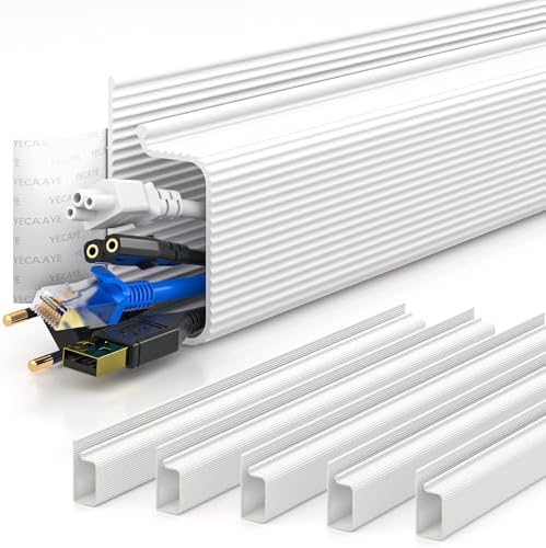 YECAYE Cable Management Under Desk, 6pack, White