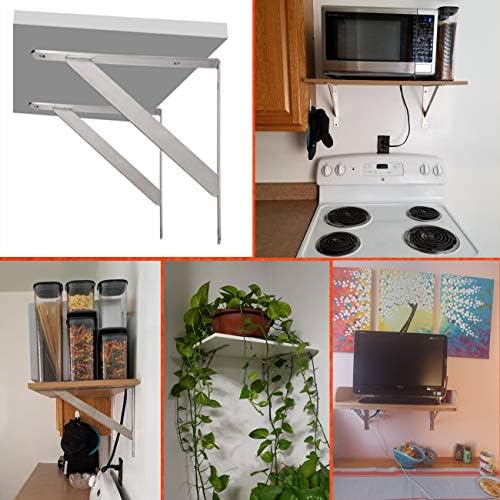 CLT Shelf Bracket 16” x 12" Max Load: 550 lb Heavy Duty Stainless Steel Solid Shelf Support Corner Brace Joint Right Ang