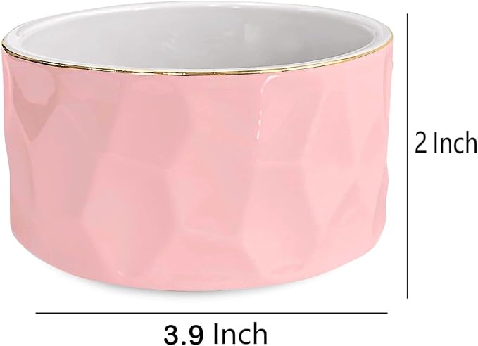 Paper Clip Holder Ceramic Paper Clip Holders Paperclips Holder Dispenser Cute Paper Clip Organizer for Desk Binder Clip Holder Bobby Pin Hair Clip Holder Gift for Office (Geo-Pink)