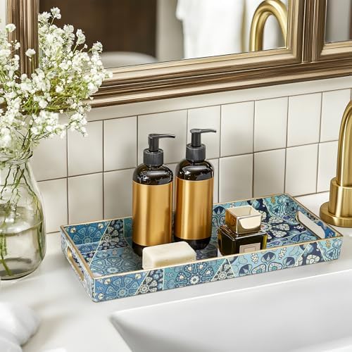 MAONAME Plastic Bathroom Vanity for Countertop, Narrow Decorative Trays