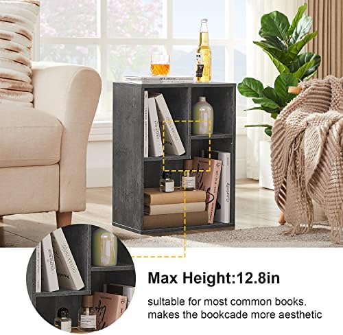 VECELO Cubby Storage Organizer Bookcase, Open Cube Display Shelf Cabinet, Freestanding Multicompartment Bookshelf for De