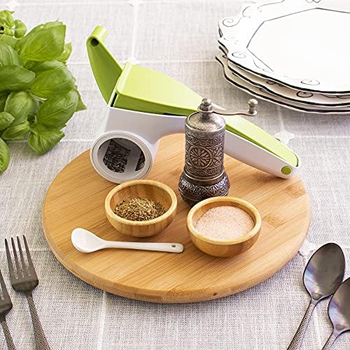 TB Home 10 Inch Bamboo Lazy Susan Turntable for Kitchen, Cabinet or Pantry