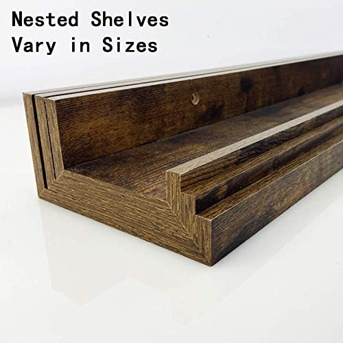 Giftgarden 36 Inch Large Floating Shelves for Wall Set of 3, Rustic Picture Ledge Wall Shelf for Bedroom Kitchen Bathroo