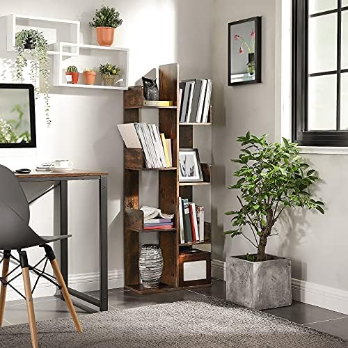 VASAGLE 8-Tier Bookcase, Open Storage, 19.7 x 9.8 x 55.1 Inches