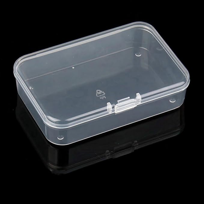 Rectangular Clear Plastic Box Containers (3.46" x 2.36" x 0.83 inch), 12 Pack Small Storage Boxes with Lids for Beads, Earplugs, Pins, Small Items etc.