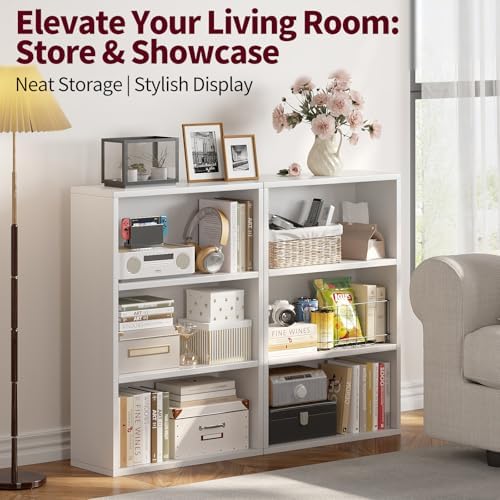 Book Shelf,3-Tier Bookshelf Storage Shelves, 35 Inch Bookcase
