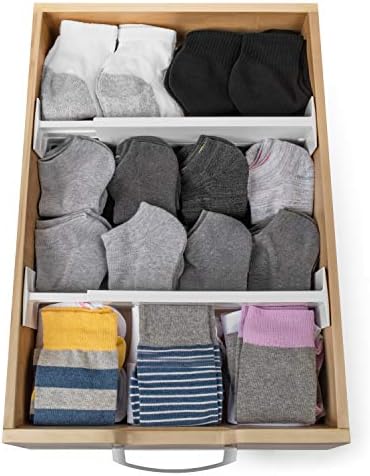 Dial Industries Dresser Drawer Organizer Dividers, Set of 2, 4.5" Deep