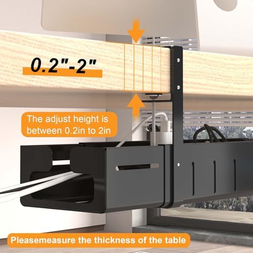 REALINN Under Desk Cable Management Tray Black