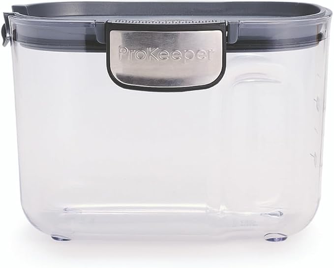 Progressive International ProKeeper+ Clear Plastic Airtight Food Baker's Kitchen Storage Organization Container Canister Set with Magnetic Accessories, 2- Piece Set (Specialty Sugar 1.5-Quart)