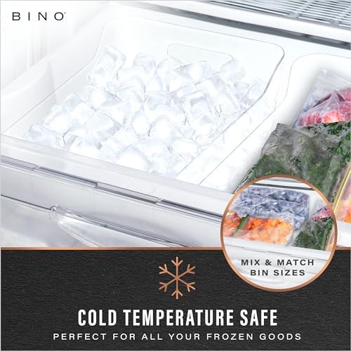 BINO | Plastic Organizer Bins, X-Small - 8 Pack | THE SOHO COLLECTION | Multi-Use Organizer Bins | Pantry & Freezer Bin 