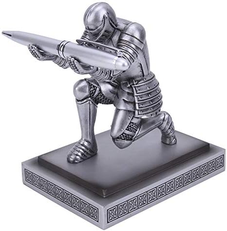 Knight Pen Holder Desk Organizers and Accessories as Gift Silver
