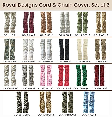 Royal Designs, Inc. CC-7-MA Maroon Cord & Chain Cover- 4 feet- Silk-type Fabric Touch Fastener - Use for Chandelier Ligh
