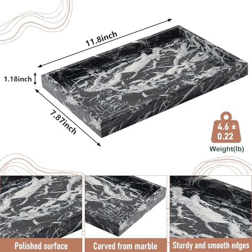 Marble Bathroom Tray,Pure Natural Vanity Tray