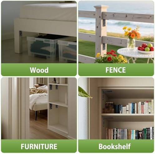 3x3 Inch Black L Shape Wall & Furniture Support Brackets