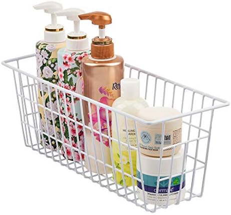 iPEGTOP Freezer Baskets, Set of 4 Farmhouse Metal Wire Basket Freezer Storage Wire Baskets Organizer Wire Storage Basket