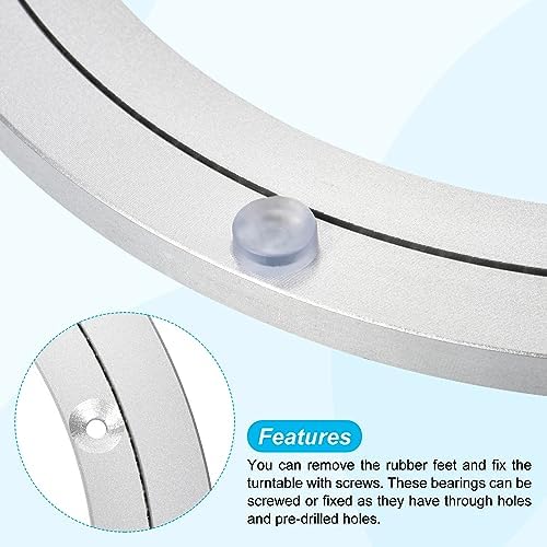 uxcell Aluminium Lazy Susan Turntable Bearing, 10 inch（Base Only）
