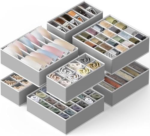 Simple Houseware Closet Underwear Organizer Drawer Divider Assorted 7 pcs