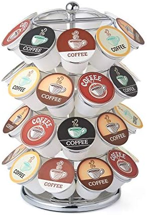 Nifty K Cup Holder – Compatible with K-Cups, Coffee Pod Carousel | 36 K Cup Holder, Spins 360-Degrees, Lazy Susan Platfo