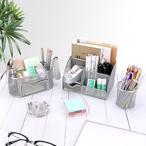 17 IN 1 Office Desk Organizer Set for Back to School Supplies Accessories