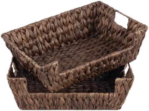 StorageWorks Pantry Baskets for Organizing, Storage Baskets, Water Hyacinth