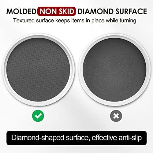 2 Set, 10 Inch Non-Skid Lazy Susan Organizers - Turntable Rack for Cabinet, Pantry Organization and Storage, Kitchen, Fr