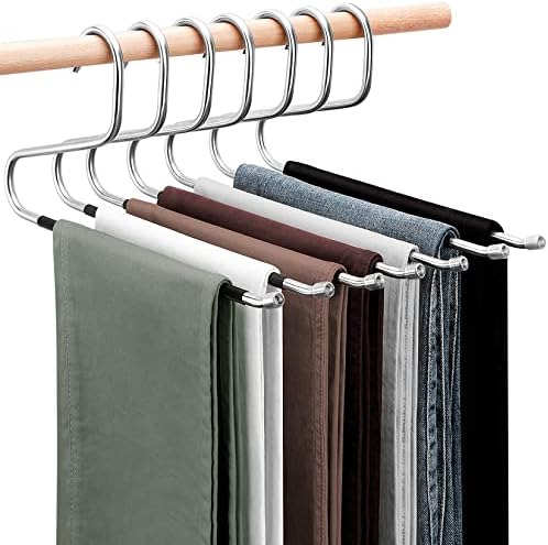 DOIOWN Open Ended Pants Hangers, Stainless Steel Jeans Hangers