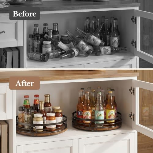 2 Pack 10" 12" Lazy Susan Turntable Organizer for Table Top