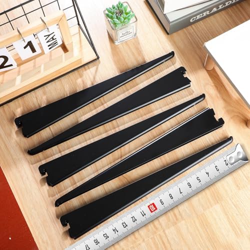CroBlissful 20 Pcs Adjustable Shelf Brackets for Double Track System Closet Organization Heavy Duty Wire Shelf Brackets(