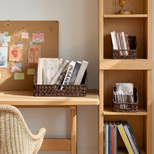 GRANNY SAYS Wicker Baskets for Organizing, Waterproof Basket for Shelves