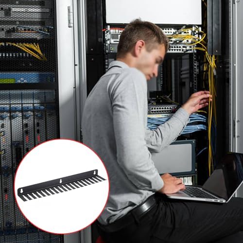 Sumnacon Wall Mountable Cable Hanger and Organizer 2 Pcs Steel Cable Rack with 19 Cable Slots Width from 5-9mm,Sturdy Ca