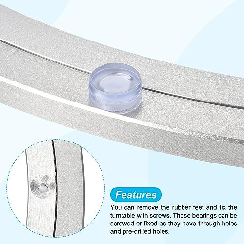 uxcell Aluminium Lazy Susan Turntable Bearing, 16 inch（Base Only）