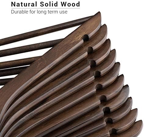 Lotus Wooden Hangers, Solid Wood Shirt Hangers,Dress Coat Jacket Clothes Hangers,with Extra Smooth Finish, 360 Degree Sw