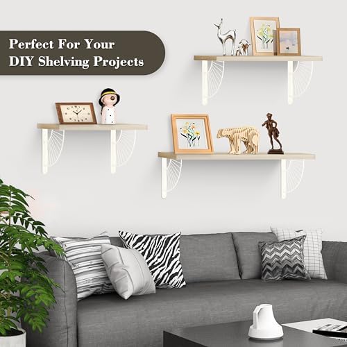 Z METNAL Decorative Shelf Brackets, Metal Shelves Bracket, Wall Decor, Modern Shelving Bracket for DIY Floating Shelves,