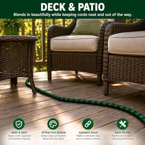 Cable Sleeve 1/4 Inch x 100FT Self-Wrapping Wire Loom