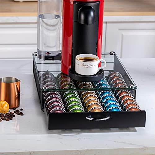 for Nespresso Pods Holder Vertuo Pod Holder for Vertuoline Capsules （50 pods）