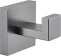 Angle Simple Bathroom Towel Hook, SUS304 Stainless Steel Hand Towel Holder, Coat Robe Clothes Hook for Wall, Gunmetal Gray