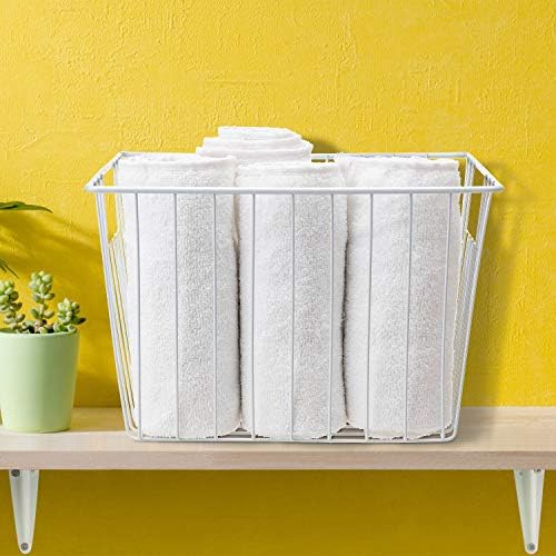 Freezer Basket Organizer, Refrigerator Metal Wire Storage Divider, Household Container Bins with Handles for Kitchen, Pa