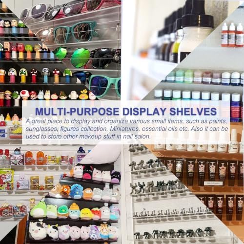 FEMELI 21 * 21 Inch Acrylic Nail Polish Wall Rack Shelves, 6 Tier Organizer