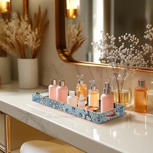 MAONAME Plastic Bathroom Vanity for Countertop, Narrow Decorative Trays