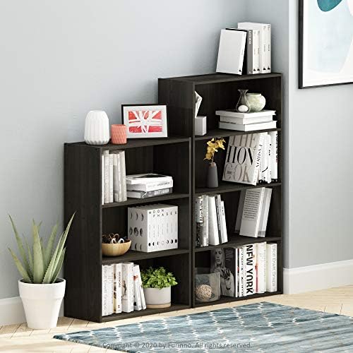 Furinno PASIR Book Shelf, 3-Tier Bookshelf, Storage Shelves Bookcase, 9.7 x 23.7 x 31.5, for Living Room, Bedroom, Home 