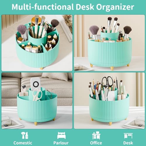 fanado 360° Rotate Makeup Brush Holder Organizer, Makeup Organizers Countertop, Makeup organization and Skincare Storage
