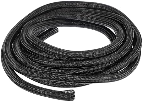 uxcell 20 Ft - 5/8 Inch Split Sleeving, Braided Cable Sleeving, PET Cable Management Wire Sleeve Cord Protector, Wire Wr