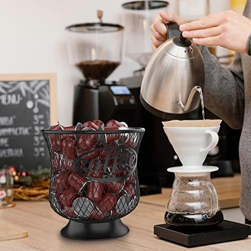 ITHSKUILL Coffee Pod Holder, Large K Cup Organizer, Large Capacity K Cup Storage for Keuring Espresso Capsule Coffee Cre