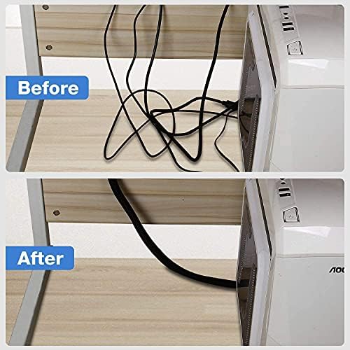 JOTO [4 Pack] 19-20 Inch Black Cable Management Sleeve Bundle with 26ft – 1/2 inch Black Cable Management Protector