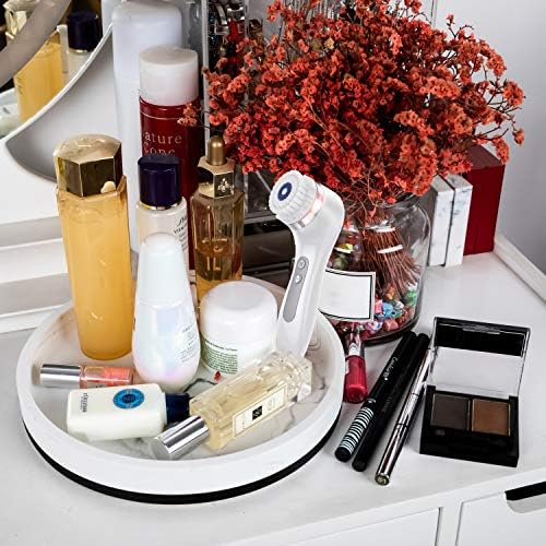 Bathroom Vanity Tray-Resin Round Handmade Bathtub Countertop Organizer for Living Room Candles Plant Jewelry Holder Bath