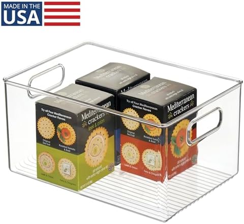 iDesign Plastic Pantry Storage Bin, Clear