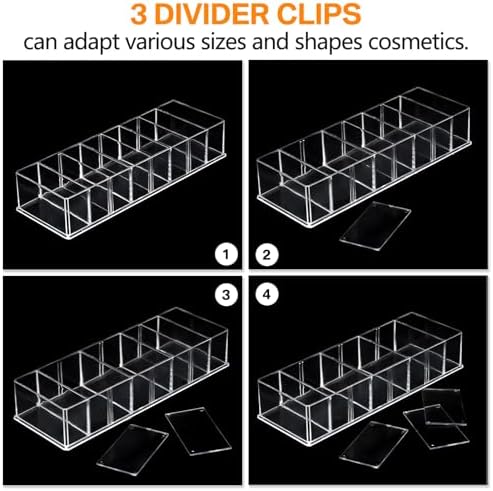 2 Pcs Uanse Acrylic Makeup Compact Organizer Detachable Clear Organizer