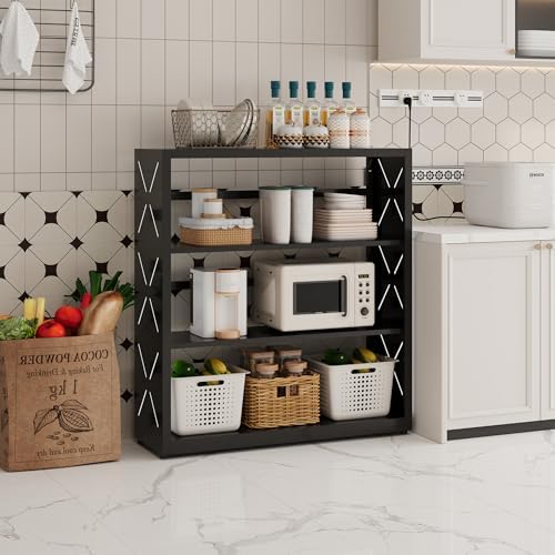 SteeLoong 3 Tier Bookcase,Metal Bookshelf with Adjustable Feet & Shelves