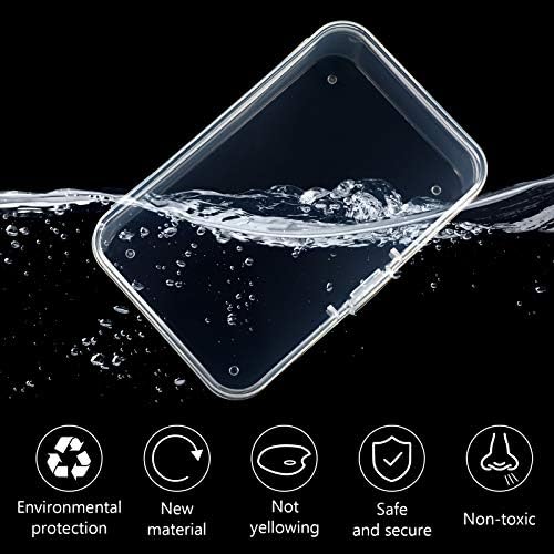 Jetec 6 Pieces Small Clear Plastic Storage Box, 3.3 x 2.1 x 1 Inch