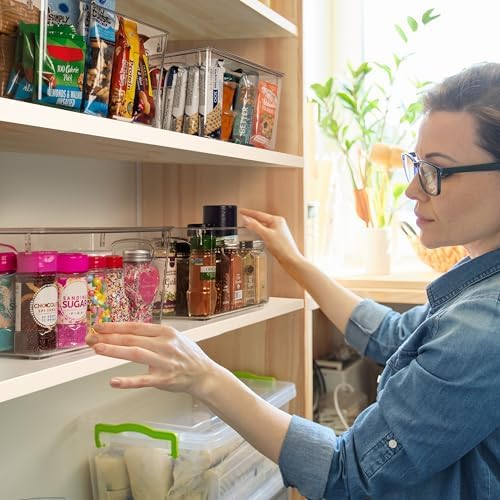 ClearSpace Pantry Storage Bins with Lids for Kitchen & Fridge, 2 Pack